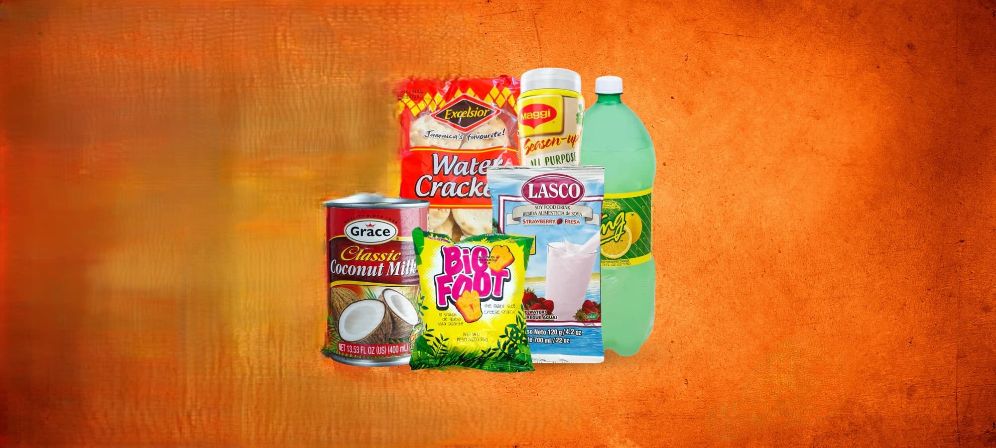 Background of caribbean snacks
